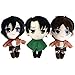 rodjl 3 Pz 20 Cm Attack On Titan Peluche Bambola Anime Carino Morbido Peluche Ripiene Cuscino Mikasa Ackerman Peluche Bambola Accessori Cosplay