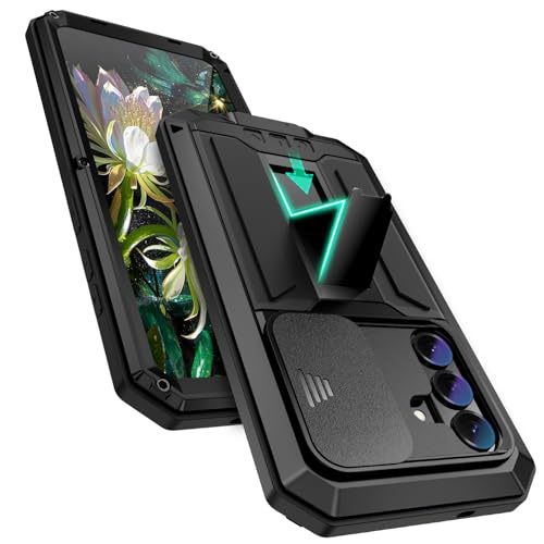 Coque en métal noir pour S26 Plus résistante aux chocs avec béquille - 7