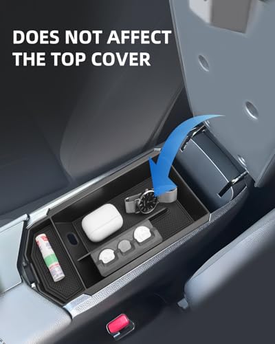 LANGBEAN Organizator Podłokietników dla Toyota C-HR 2024-2026, Pudełko do Przechowywania Konsoli Środkowej z Pudełka na Monety, Akcesoria do Organizatora Podłokietników z Podkładką
