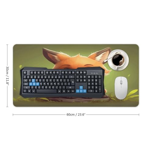 Cute Little Fox Desk Pad con Base de Goma 30x60 cm miniatura 2