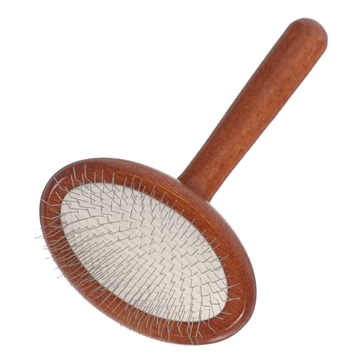 Totority Valentine's Day Hair Comb Wooden Cat Comb for Grooming Pet Grooming Deshedding Material