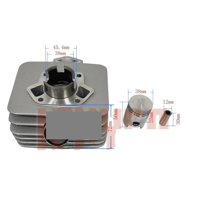 Accessori moto Kit pistone cilindro parte motore da 38 mm 50cc