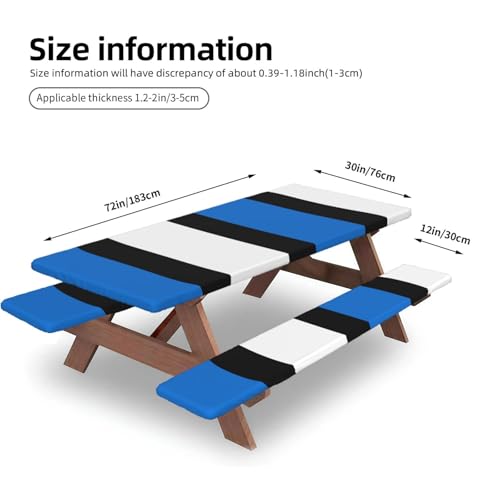 Mantel de mesa con fundas de banco para picnic para evitar suciedad 5