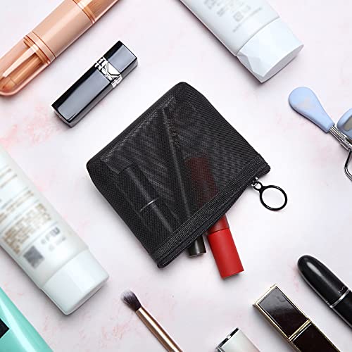 Ylinge 6 Pcs Black Mesh Zipper Pouches Set, See Through Nylon Mesh Bags in Assorted Sizes, Travel Toiletry Organizer Bags for Cosmetics, Office Supplies, Bathroom and Gym Storage by Ylinge - Used condition - Image 5