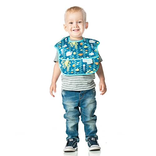 Bumkins Bibs, Baby Bibs For Girl Or Boy, Superbib Baby And Toddler Bib For 6-24 Months, Baby Bib For Eating, Feeding Bib, Waterproof Lightweight Fabric – Sea Friends #TOP1