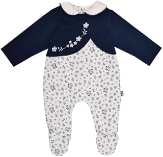 جمبسوت باكمام طويلة من جونيور - بتصميم زهور - 0-12 شهر