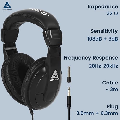 Image of Audio Array Professional Dynamic Studio Bundle with Headphones - USB /XLR Dynamic Microphone, Boom Arm, Monitoring Headphones | 24-bit /192kHz, Plug & Play, No-Latency Recording, Monitoring - PB-11