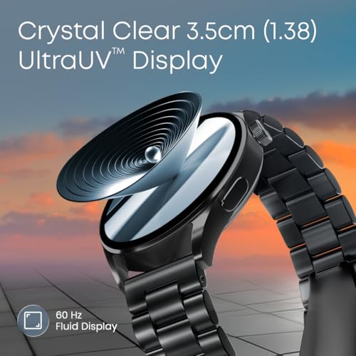 Image of Fastrack Dezire FX1 1.38 inch Smart Watch with BT Calling, 100+ Sports Modes, BP Monitoring, Functional Crown, Metal Alloy Case - Smartwatch for Men & Women (Mest Metal Strap, Rose Gold)
