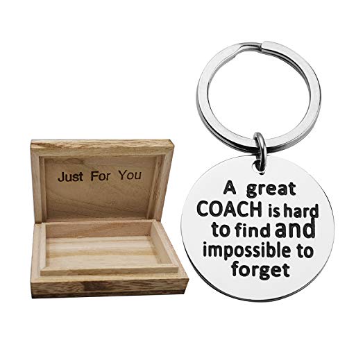 SANNYRA Coach Gifts Keychain Appreciation Gifts for Coach A Great Coach is Hard to Forget Thank You Gifts for Men Women