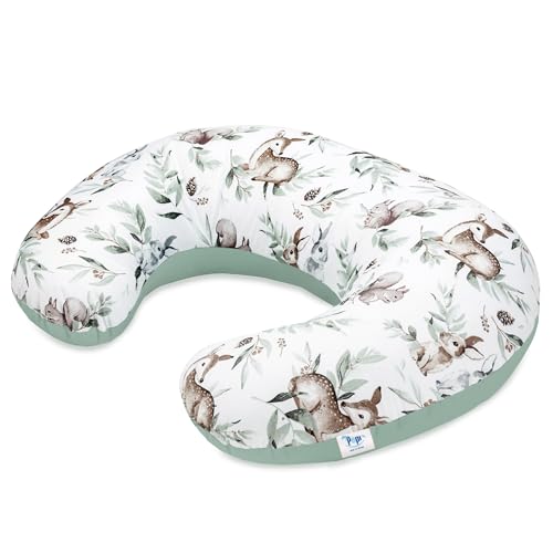 Pepi - Stillkissen - Stillhörnchen - Still Kissen Nursing - Stillkissen Baby - Lagerungskissen - Schwangerschaftskissen - Kissen Schwangerschaft - Pregnancy Pillow - (Green Groove Sage)