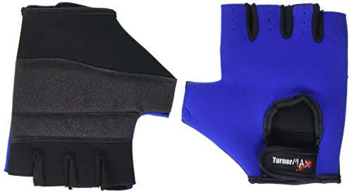 TurnerMAX Gimnasio Peso Levantamiento Cuerpo Edificio Guantes de Ciclismo Ejercicio de Entrenamiento Agarre de Neopreno, Negro, pequeño