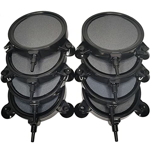 Image of PINVNBY 4.2-Inch Air Stone Disc Bubble Diffuser with Suction Cups for Oxygenation in Fresh /Saltwater Tanks, Ponds, Hydroponic, Aquaponics, and as a Decorative Airstone for Aquariums
