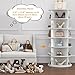Gyfimoie Rotating Shoe Rack, 6-Tier Spinning Shoe Tower, Free Standing 360°Revolving Shoe Storage Organizer Lazy Susan Shoe Rack for Entryway Living Room Hallway
