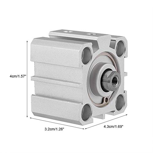 Shexton Air Cylinder, Sda25-10 25Mm Bore 10Mm Stroke Aluminum Double Acting Pneumatic Air Cylinder #TOP1