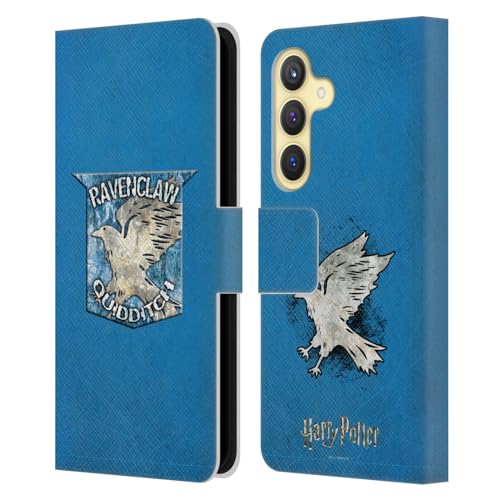 Image of Head Case Designs Officially Licensed Harry Potter Ravenclaw Quidditch Badge Prisoner Of Azkaban V Leather Wallet Case Compatible With Samsung Galaxy S24 5G