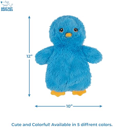 Image of Best Pet Supplies Interactive Squeaky Dog Chew Toy, Ideal Dog Toys for Chewers, Small, Medium & Large Dogs, and Fetch Lovers - Crinkle Chicken (Blue), Large