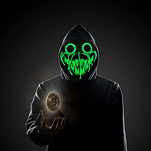 COOLKID LED Halloween Mask - Poppy Playtime Mask with Light Up Modes for Festivals