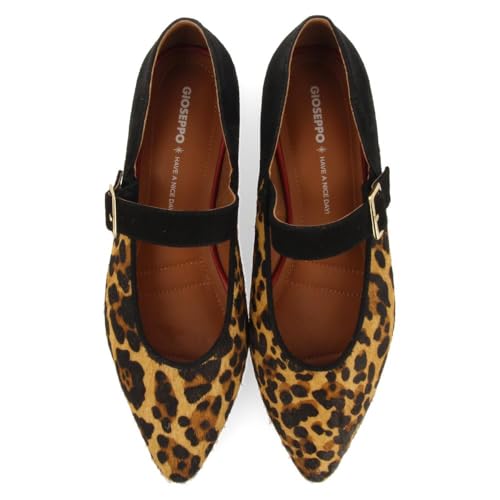 GIOSEPPO Damskie Fernitz Mary Jane Flat, leopard, 37 EU