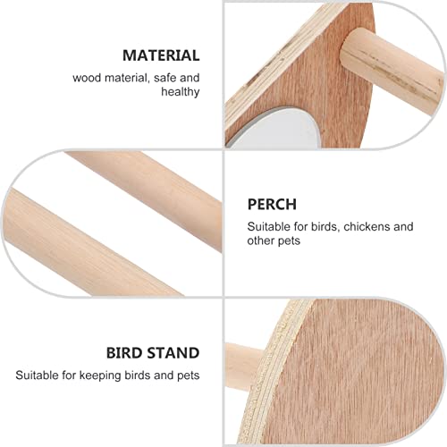 POPETPOP Wood Chicken Perch with Mirror Roosting Bar Training Perch Standing Stick Rack Fun Toys for Coop and Brooder Bird Hens Parrots Macaw - Thumbnail 3