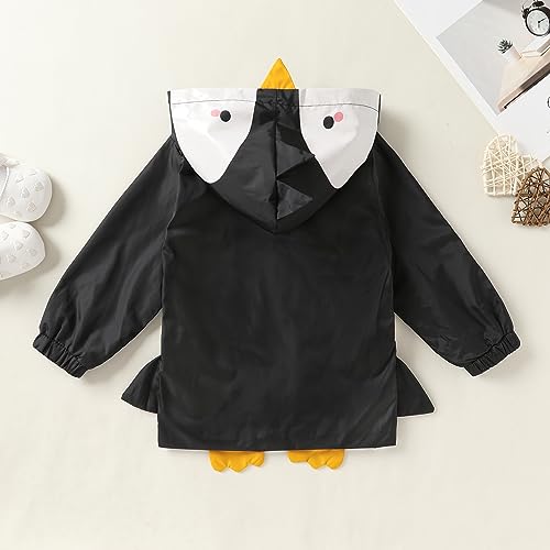 image for YOUNGER TREE Toddler Baby Boy Girl Penguin Raincoat Cute Cartoon Hoodi