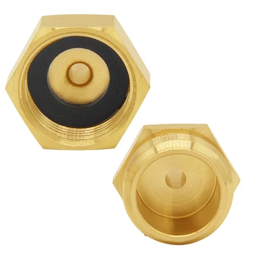 Image of Joywayus Brass Winterize Blowout Adapter Kit 1 /4 inch Quick Connect to 3 /4 inch GHT Male and 3 /4 inch GHT Female Thread Fitting (Pack of 4)