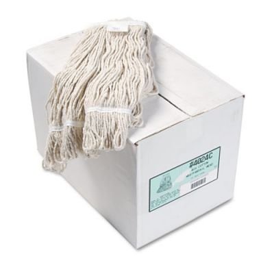 UNISAN Pro Loop Web/Tailband Wet Mop Head, Cotton, 12/Carton