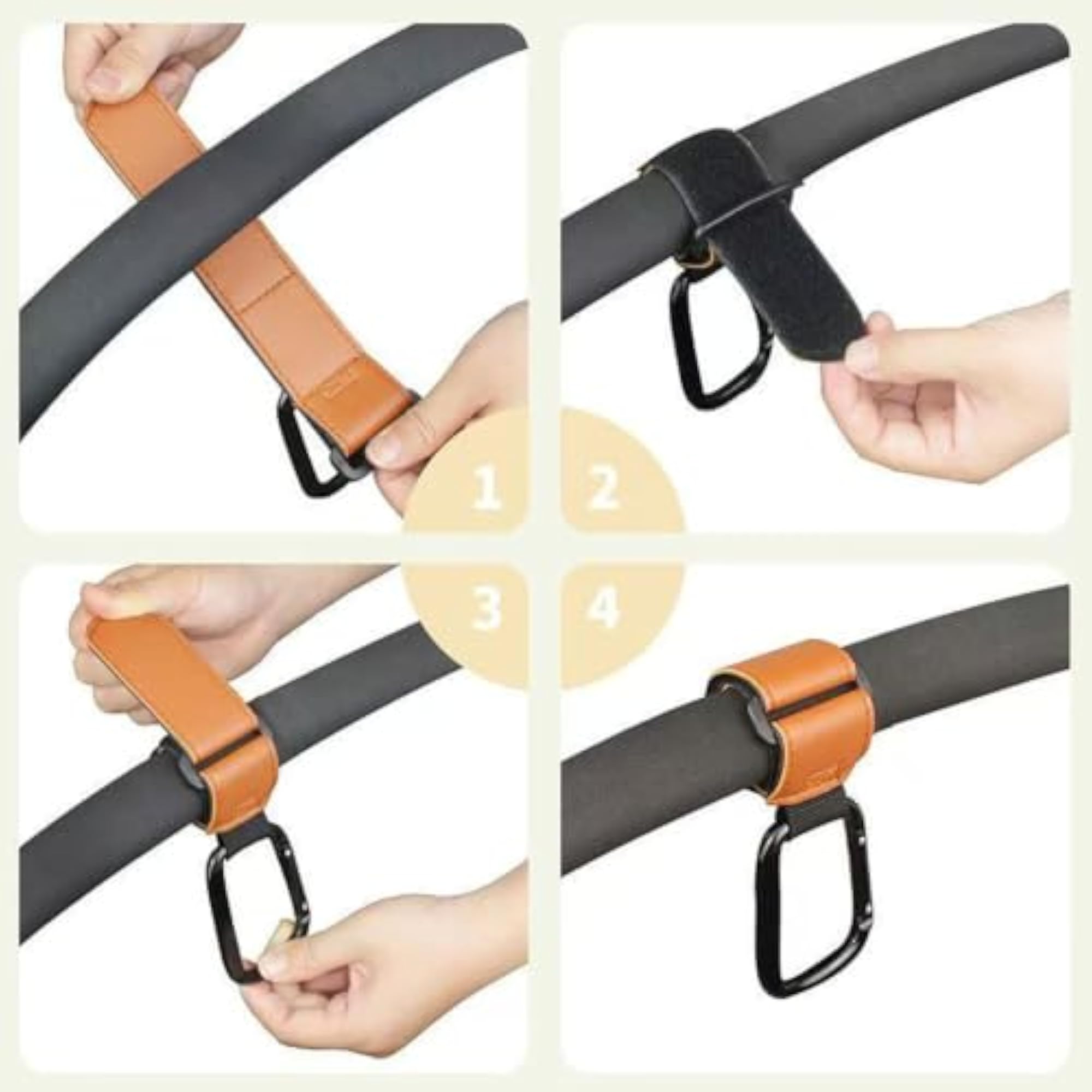 Stroller Hooks, 2Pcs Carabiner Hook for Pram