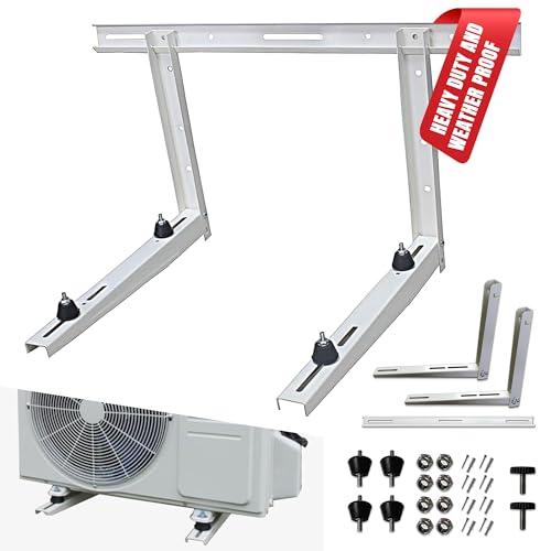 DuctlessAire Outdoor Wall Bracket - Mini Split Mounting Bracket - Ductless Air Conditioner Wall Mount - Mini Split AC/Heating System Accessories for Window AC, HVAC, Heat Pump & More (9000-36000 BTU)