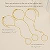 3PCS 14K Gold-Plated Hand Chain Bracelets for Women, Stack Bracelets Set Adjustable, Dainty Ring Bracelet Hand Chain #5