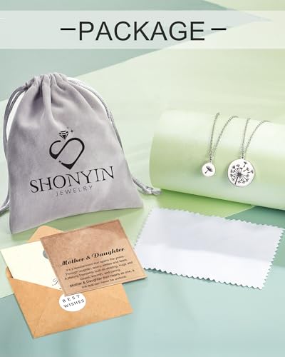 Shonyin Matching Necklace for Mother Daughter Set for 2/3, Valentines Day Gift Mother's Day Birthday Christmas Gifts for Mother Daughter4