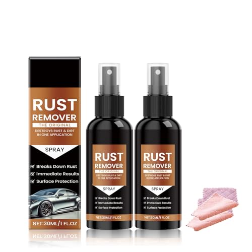 Rostentferner-Spray, Leistungsstarker Metallreiniger für Rostbehandlungen, Rostentferner Metall, Korrosionsschutzmittel Metallschutzlack für Metall, Werkzeuge, Autos, Ketten Oberflächen (2, 60ML) Rostentferner-Spray, Leistungsstarker Metallreiniger für Rostbehandlungen, Rostentferner Metall, Korrosionsschutzmittel Metallschutzlack für Metall, Werkzeuge, Autos, Ketten Oberflächen (2, 60ML)