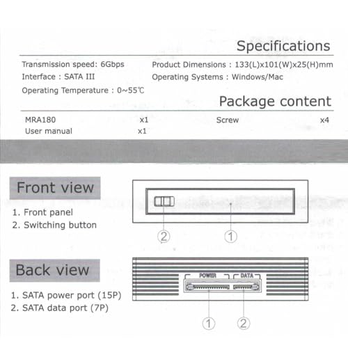Caja externa 2.5" SATA III 6Gbps para HDD SSD miniatura 2