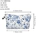 YULUENZE Blue And White Porcelain Cosmetic Bag for Women Cute Small Makeup Organizer Pouch with Zipper Blue And White Porcelain Toiletry Makeup Bag Gifts for Women