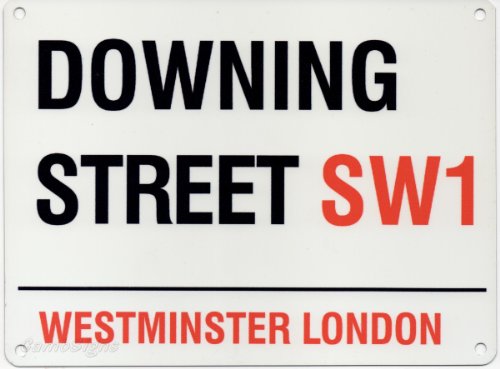 Downing Street, SW1 Panneau London Street Acier 20 x 15 cm