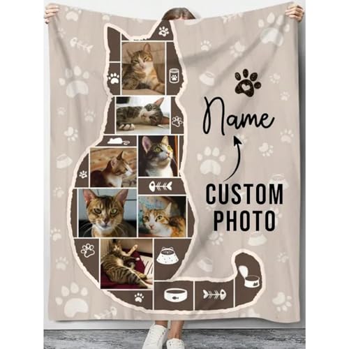 Couverture photo pour animaux de compagnie plaid personnalisé chat