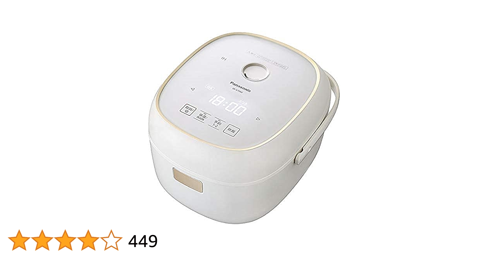 パナソニック　IHジャー炊飯器　3.5合炊き　SR-KT060　2021年製 IHジャー炊飯器（3.5合炊き） ホワイト | パナソニック | SR