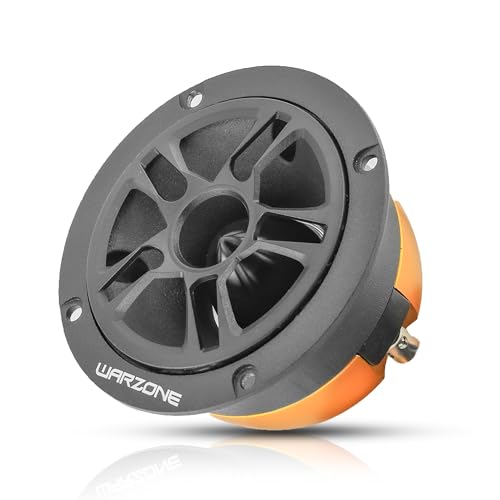 Warzone WZ37TW 3.71-Inch Super Tweeter Speaker, 4 Ohm, 1000W Max Power, 105dB Sensitivity, Titanium Diaphragm, CCAW Voice Coil for Pro Car Audio