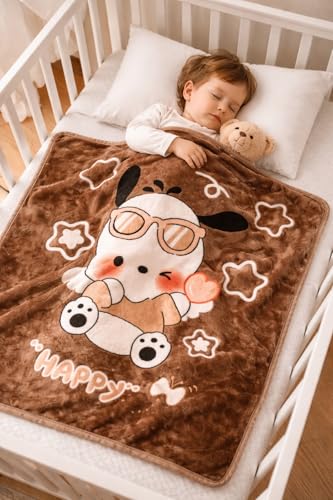 Image of Florida All Season AC Baby Blanket Swaddler Wrapper Flannel Soft and Comfortable for 0-5 Years Babies with Adorable Prints and Designs (Happy Brown)