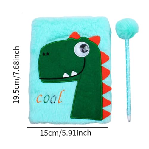 Bloc-notes peluche dinosaure vert le cadeau d'anniversaire idéal - 2
