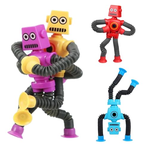 4 Pcs Robot De Juguete Telescópico con Ventosa, Divertido Ventosa Telescópica Juguete, Robot Telescópico con Ventosa, para Descompresión para Niños y Adultos (Rojo, Amarillo, Azul, Morado) 4 Pcs Robot De Juguete Telescópico con Ventosa, Divertido Ventosa Telescópica Juguete, Robot Telescópico con Ventosa, para Descompresión para Niños y Adultos (Rojo, Amarillo, Azul, Morado)