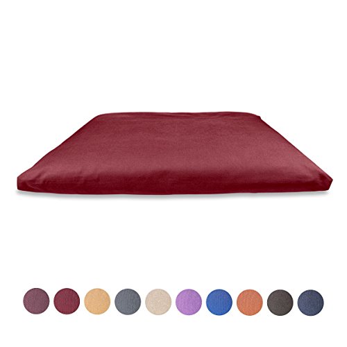 Lotuscrafts colchoneta meditacion Zabuton Deluxe - Superficie para Cojin Meditacion - Cubierta en Algodon Lavable - Esterilla Meditacion - Alfombra Meditacion - Meditation Mat - Certificado Gots