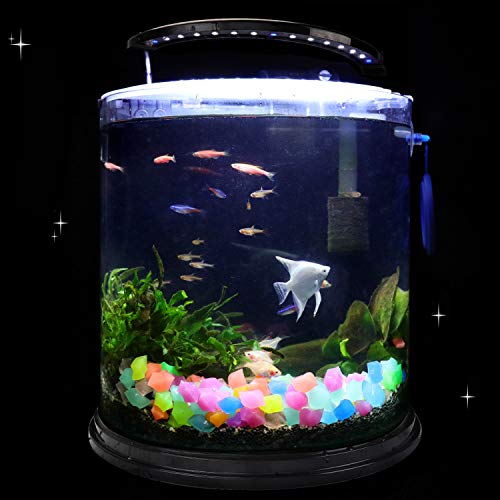 image for Oubest Fish Tank Decorations Rocks Little Glow in The Dark Aquarium St