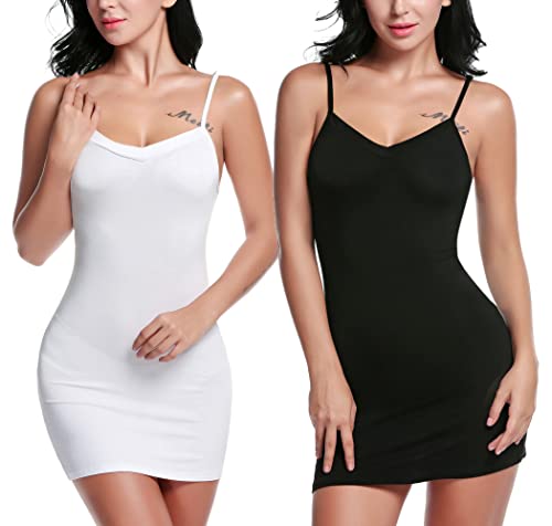 Avidlove Full Slips For Women Underdress Nude Slip Dress V Neck Shapewear Dress #TOP16