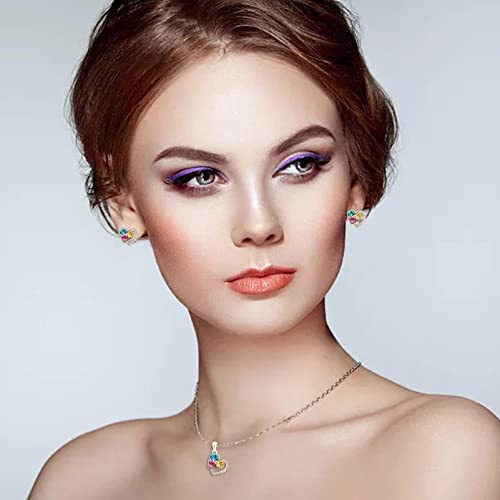 Ilh Clearance Deals Necklace+Earrings Jewelry Set Womens Bohemia Chain Necklace Earrings Jewelry By (Deep Blue) #TOP5