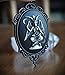 Baphomet Occult Resin Black or Silver Setting Hand Made Cameo Necklace