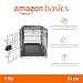 Amazon Basics Zusammenklappbarer Hundekäfig aus Metalldraht mit Bodenschale, Einzeltür, Schwarz, L 61 x B 46 x H 51 cm