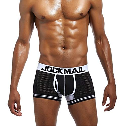 SEXY Boxer Men Sexy Mesh U Pouch Underwear Sexy Underpants Cueca Cotton Pants Trunks Boxer Shorts Gay Panties (Black, L) SEXY Boxer Men Sexy Mesh U Pouch Underwear Sexy Underpants Cueca Cotton Pants Trunks Boxer Shorts Gay Panties (Black, L)