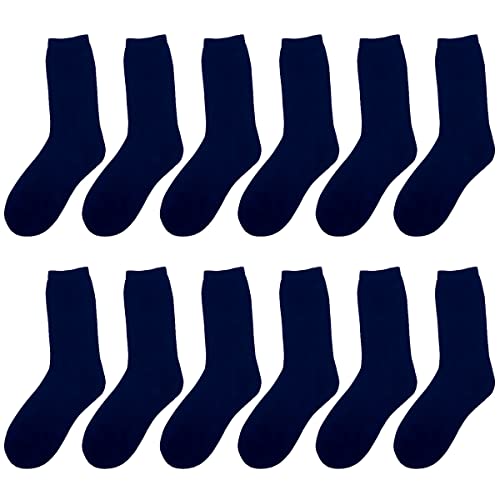 Image of Falari 12 Pairs Women's Cotton Crew Socks Assorted Colors