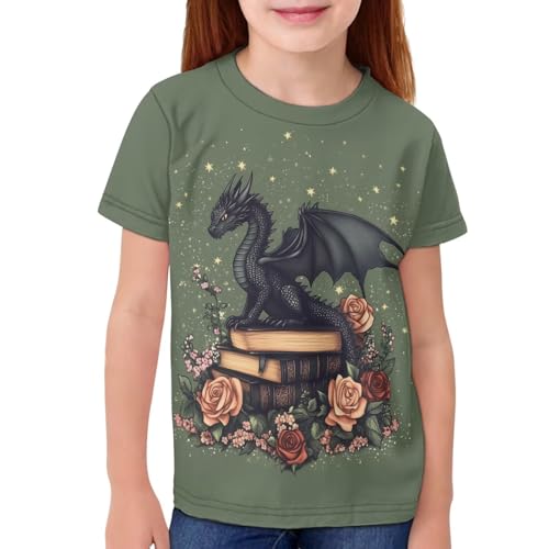 Image of WELLFLYHOM Kids Tshirts Girls Boys Short Sleeve Crewneck Tees Shirts Casual Sport Pullover Tops Size 3-16 Years