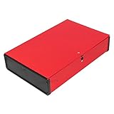[Pack of 3] Red Foolscap Lock Spring Box Files 70mm Document A4 Paper Storage Folder
